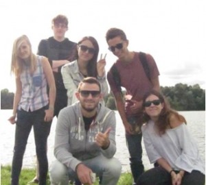 Matt Harris with friends